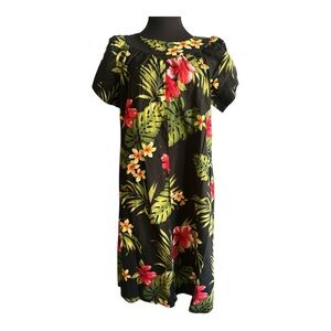 Vintage Puanani Women Mumu Hawaiian‎ Floral Aloha House Dress Sz  small